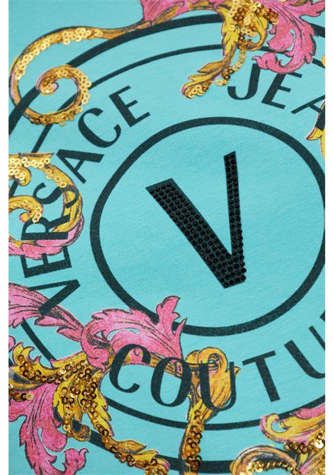 T-shirt with crystals Outline Barocco VERSACE JEANS COUTURE | T-shirt | 78HAHC01 CJ02C239